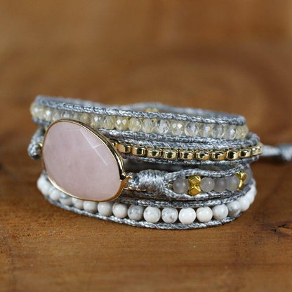 Rosenquarz-Wickelarmband FERVENT Official Store