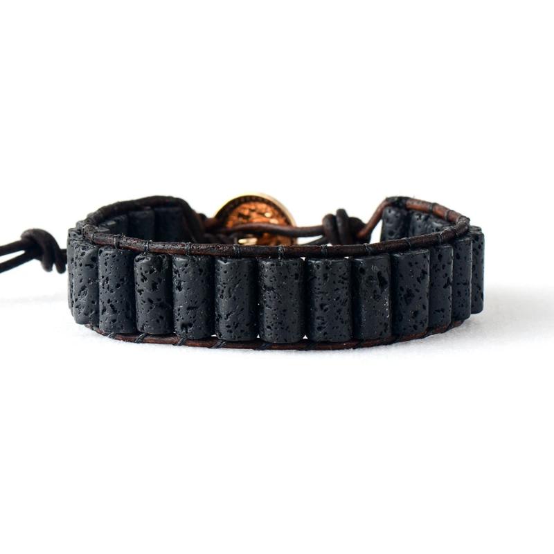 Schwarzes Lavastein-Armband M/F FERVENT Official Store