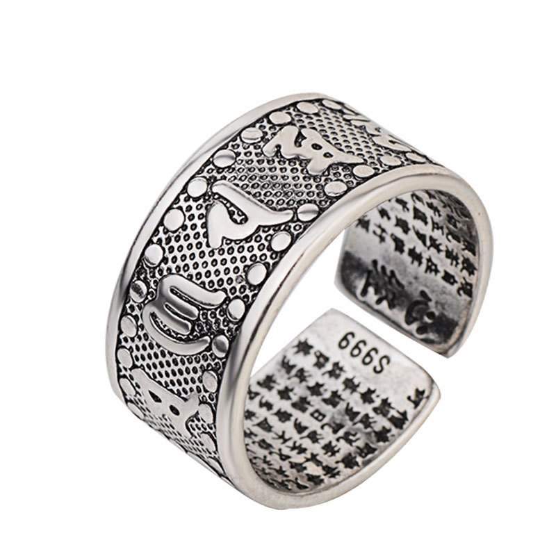 Vintage-Mantra-Ring aus Silber TTonline Store