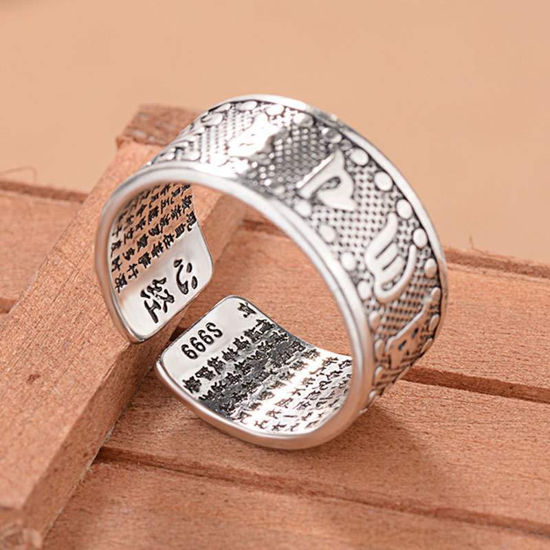 Vintage-Mantra-Ring aus Silber TTonline Store