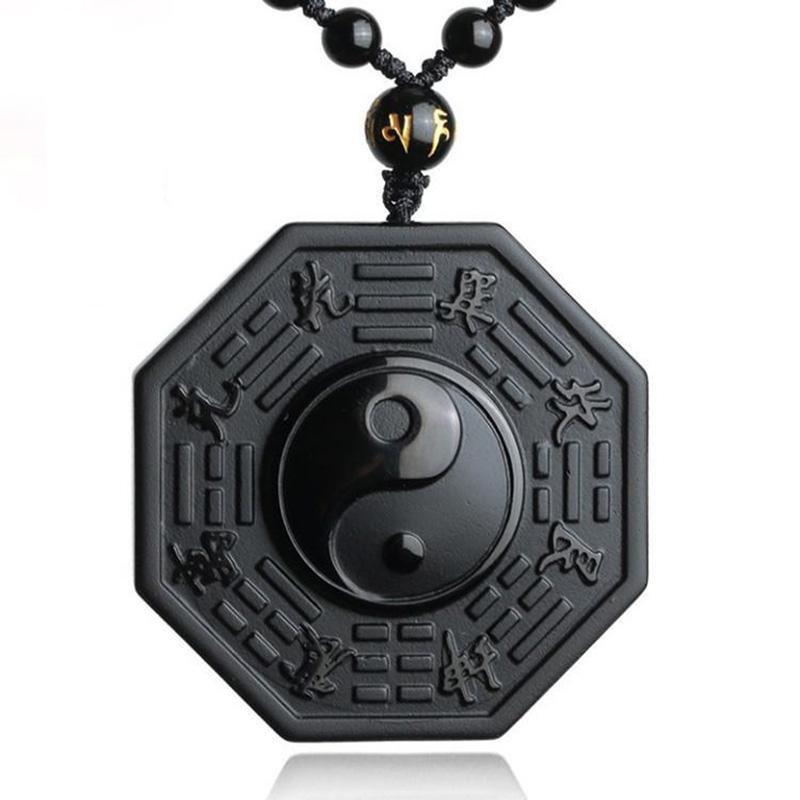 Yin-Yang-Obsidian-Halskette LYGLICUN Store