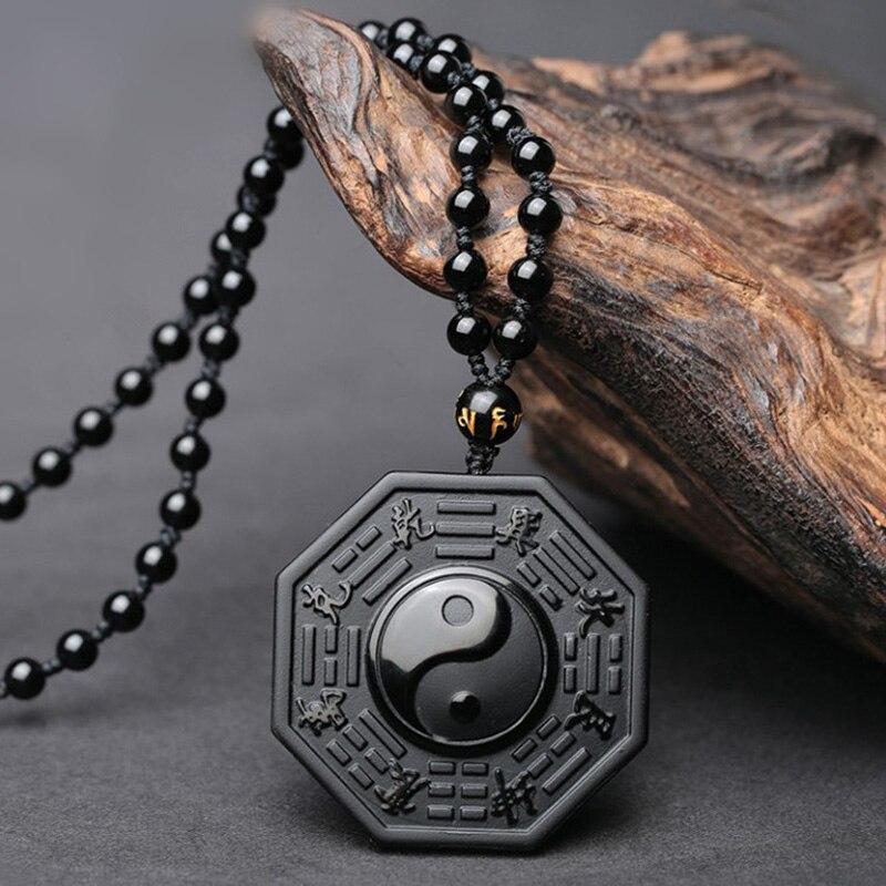 Yin-Yang-Obsidian-Halskette LYGLICUN Store